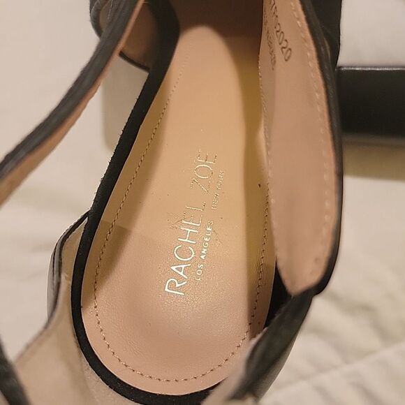 Rachel Zoe Black Suede Heels Sz 9 - Picture 9 of 9